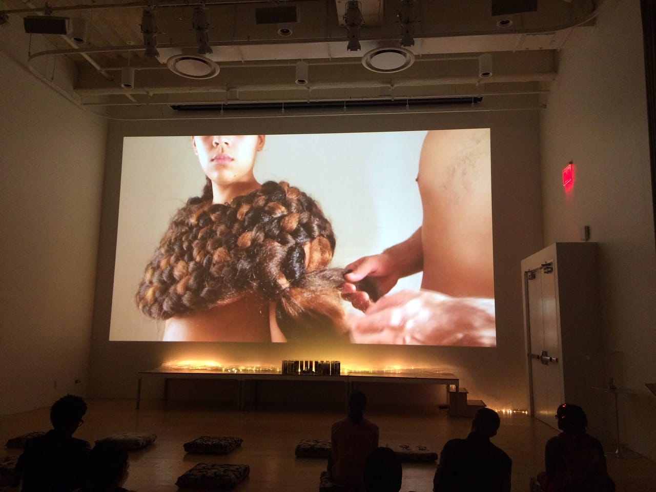 The "Black Joy Catalyst" digital altar screening at the New Museum during the Black Women Artists for Black Lives Matter event