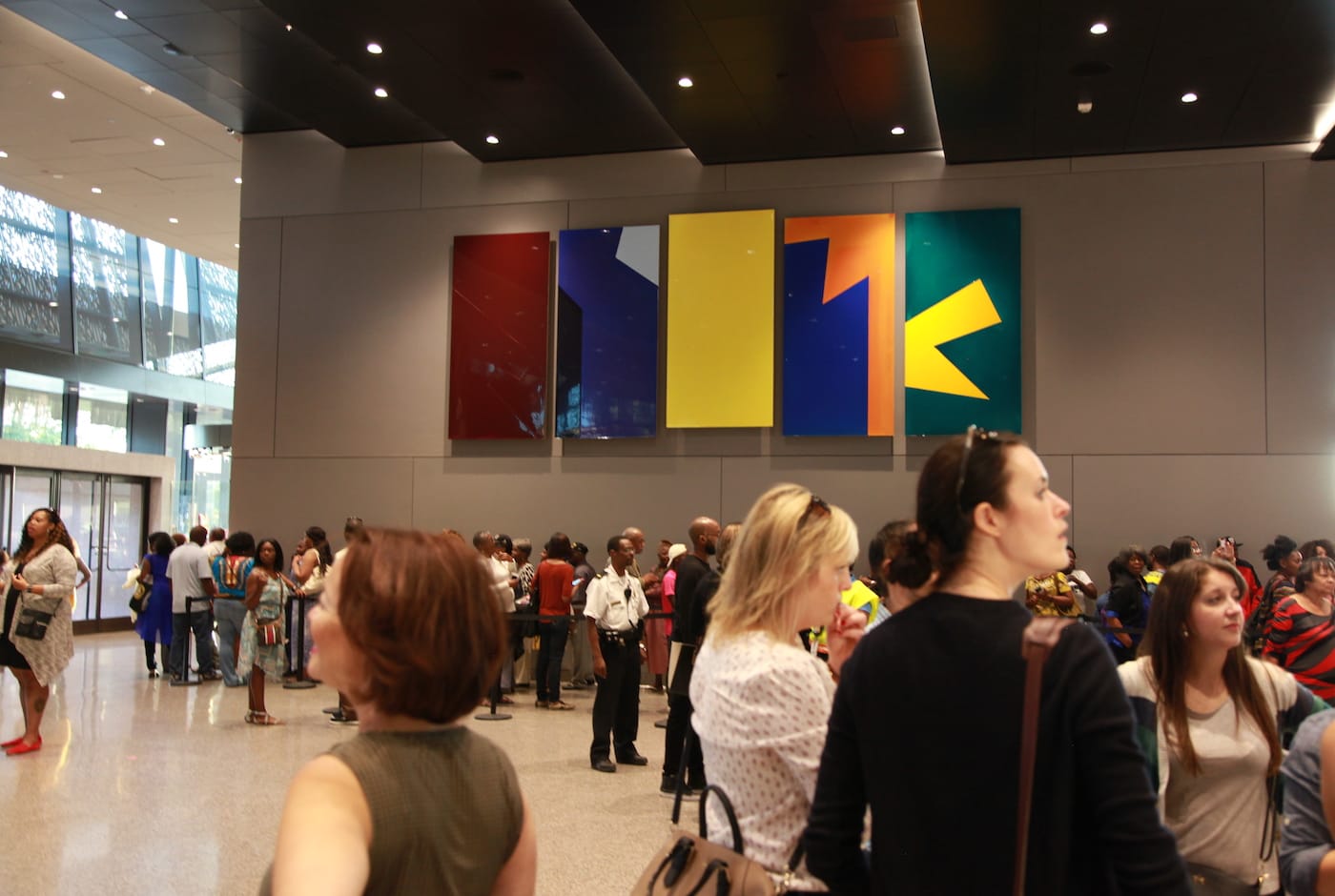 The lobby of the National Museum of African American History and Culture in Washington, DC