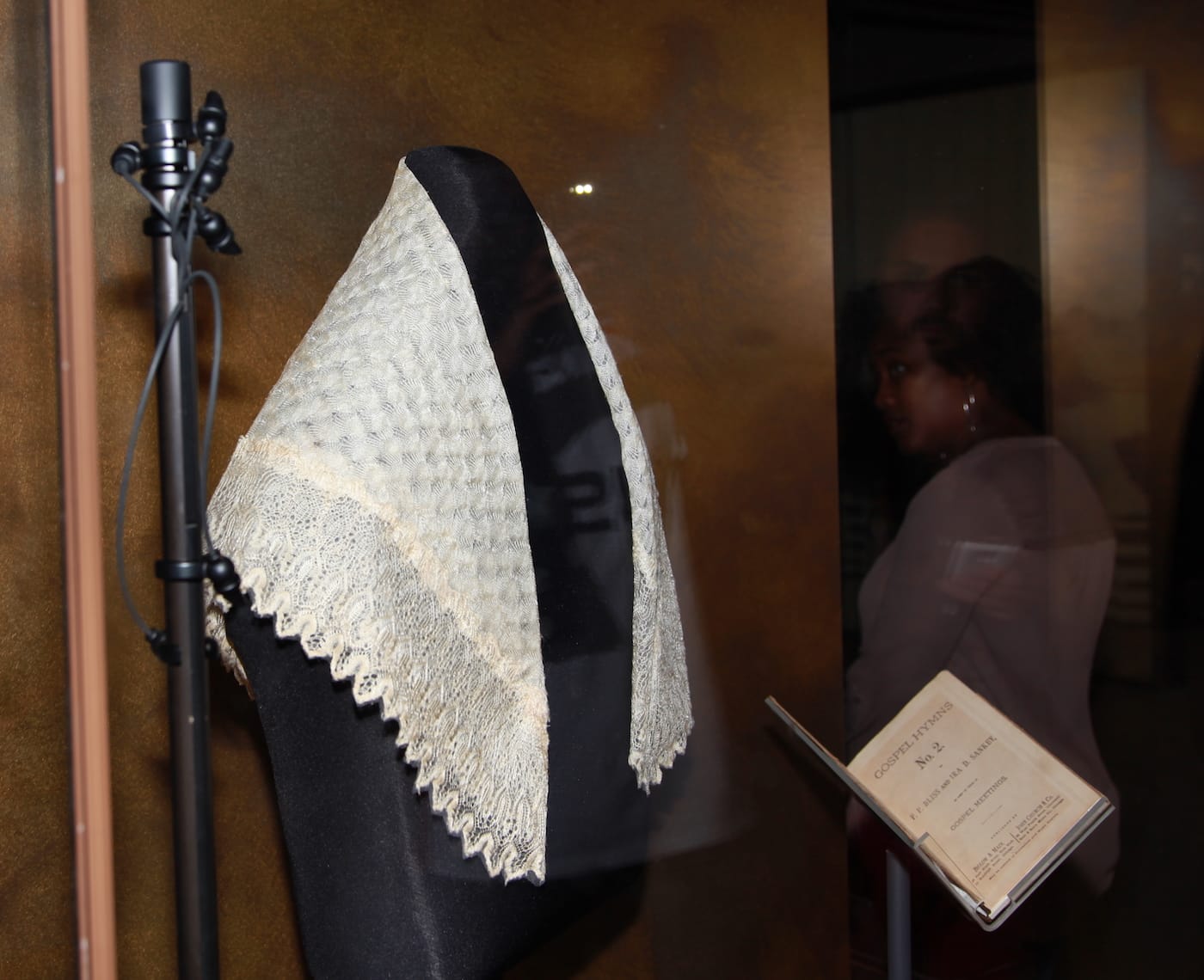 Harriet Tubman’s scarf and hymnal at the National Museum of African American History and Culture in Washington, DC