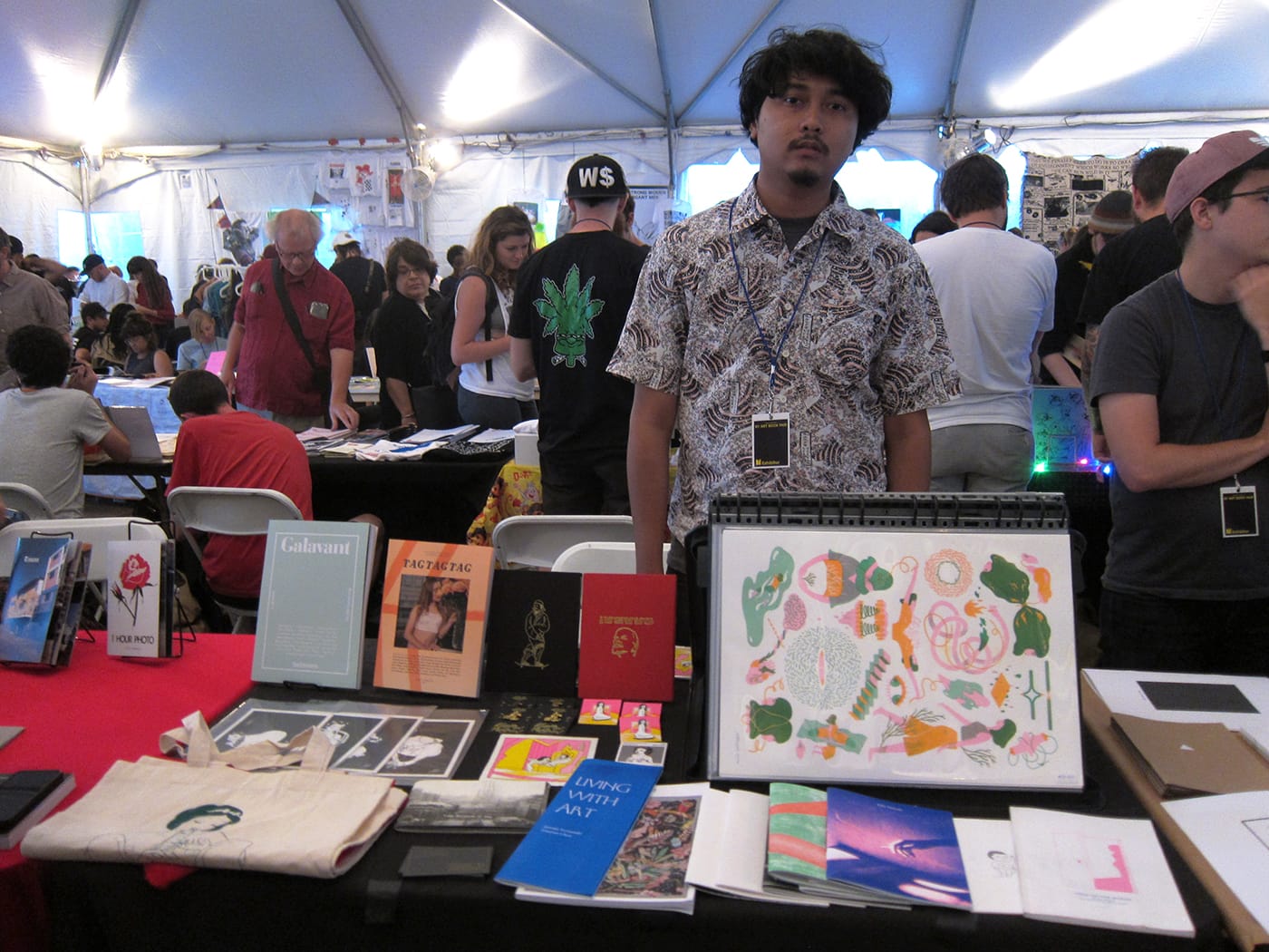 Knuckles & Notch's table in the zine tent