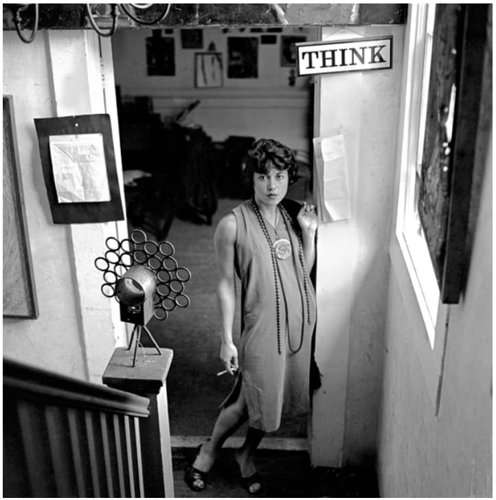 Jerry Burchard, "Jay DeFeo at 2322 Fillmore St" (c.1958-60), Archival digital print, 23 x 17 inches (via thelandinggallery.com)