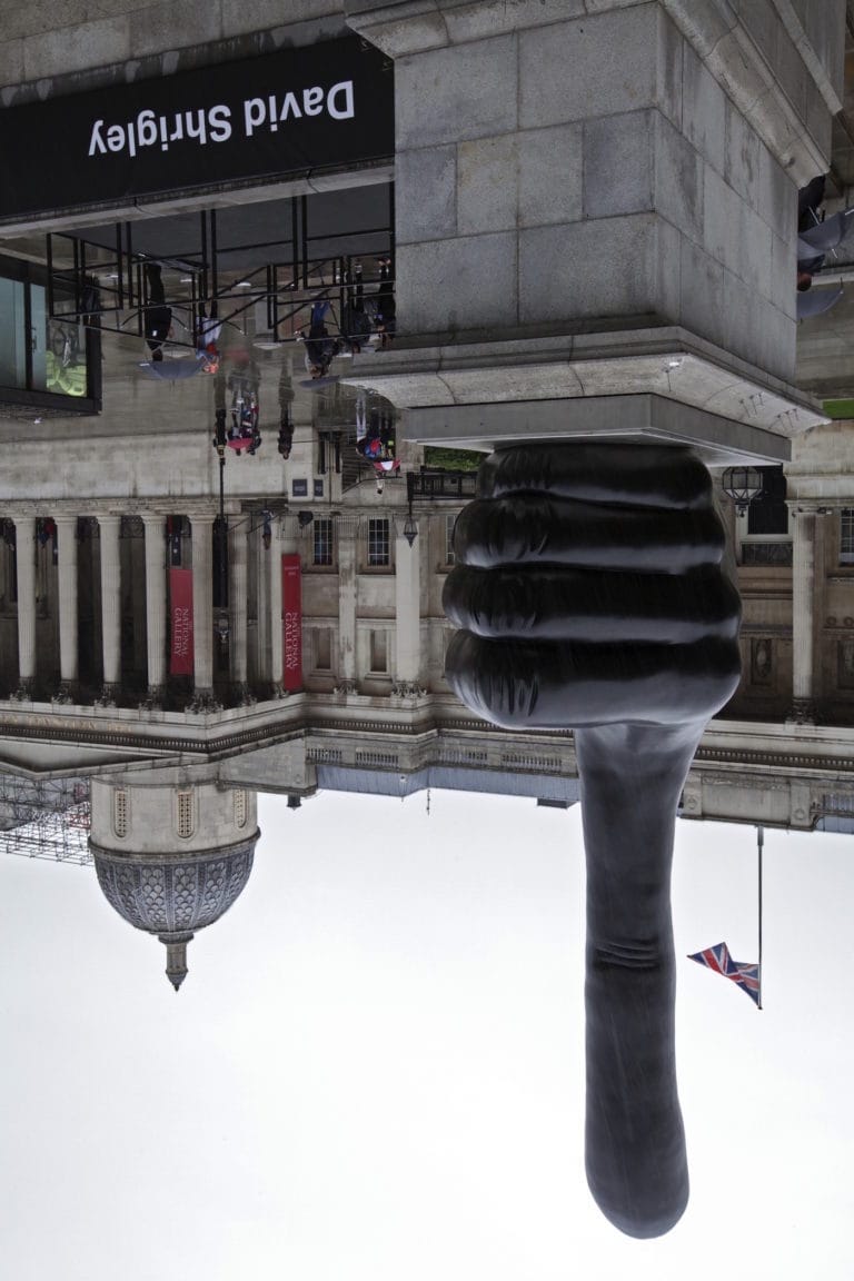 Upside-down image of David Shrigley, “Really Good” (2016) (photo by Gautier Deblonde)