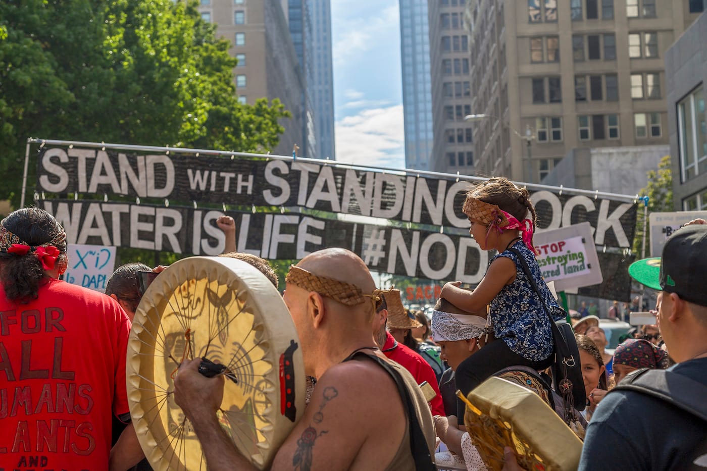 Stand with Standing Rock march this month in Seattle (photo by John Duffy/Flickr)