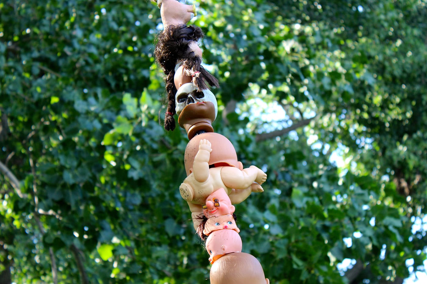 Detail from one of Stephen G. Rhodes' sculptures.