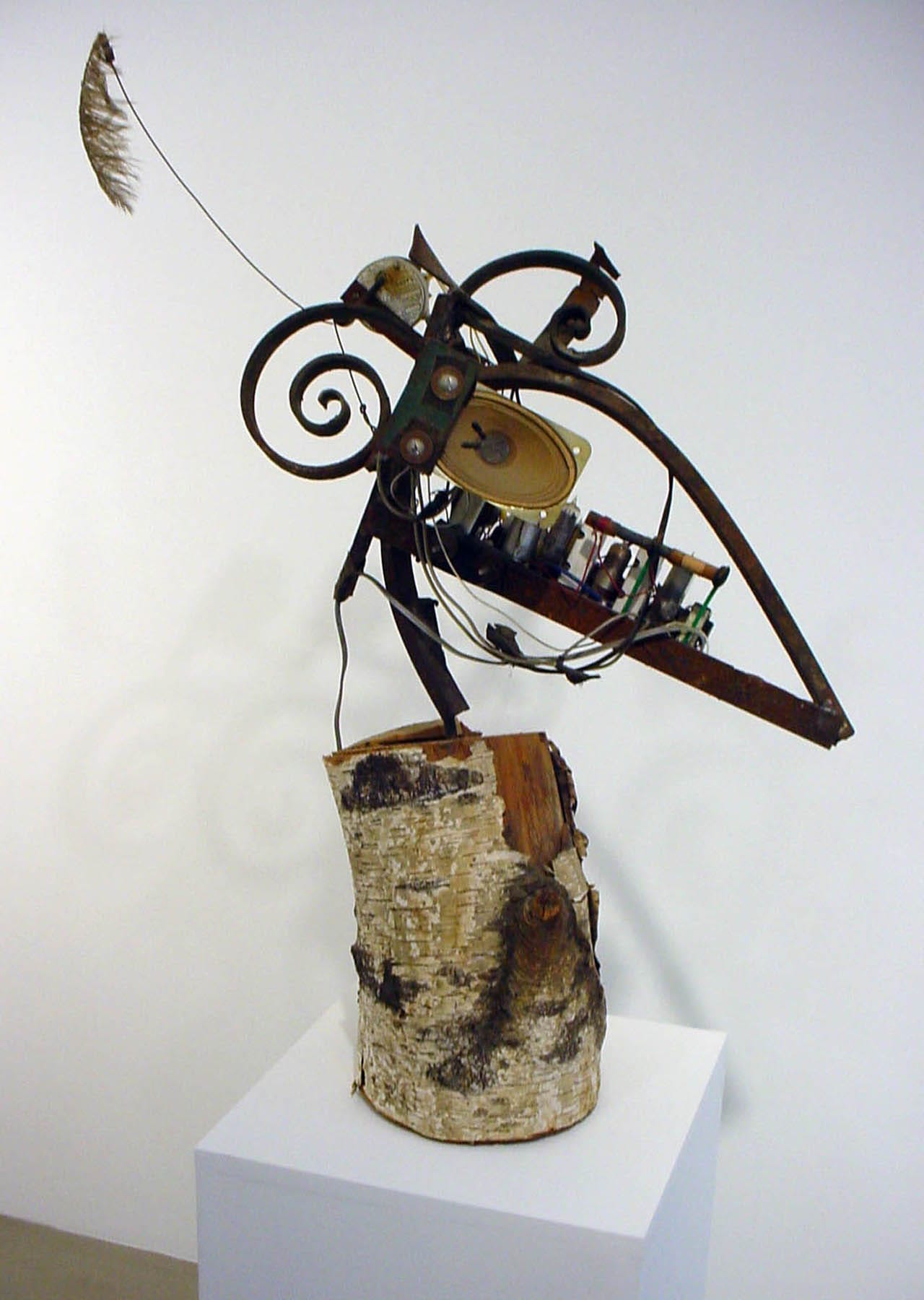 Jean Tinguely, "Radio Dindon" (1962) (photo by the author for Hyperallergic)