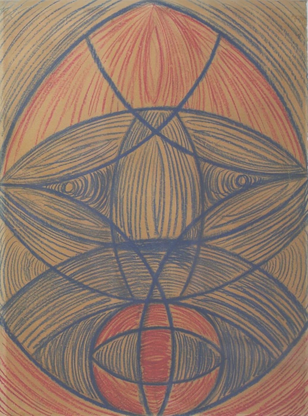 Vaslav Nijinsky, "The Mask" (1919), pastel on paper (© Vaslav Nijinsky, courtesy Bethlem Museum of the Mind, Beckenham, Kent)