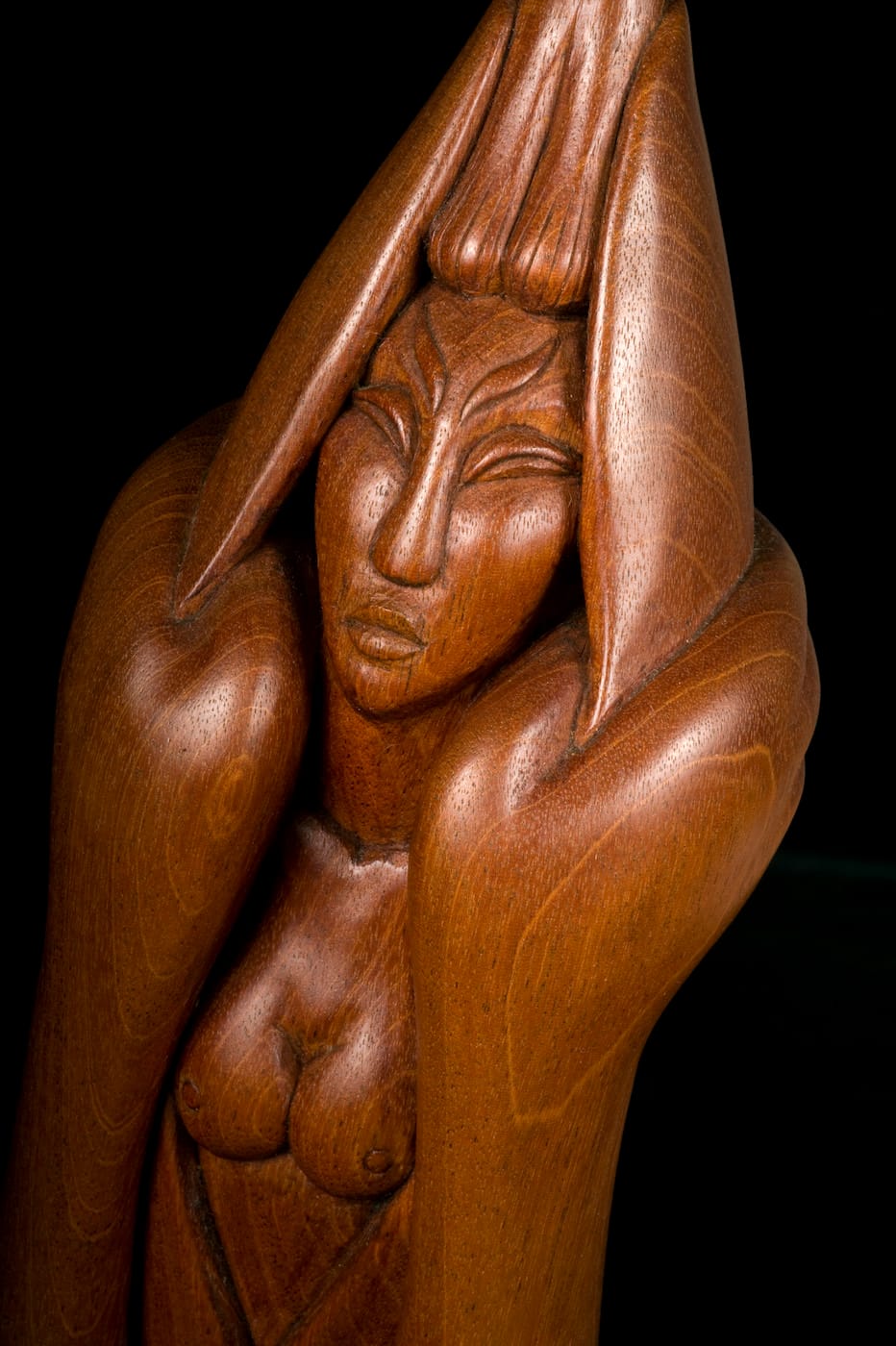 Willard Stone, "Birth of Atomic Energy" (nd), wood, 23 × 4 3/4 × 4 3/4 inches (courtesy Gilcrease Museum)