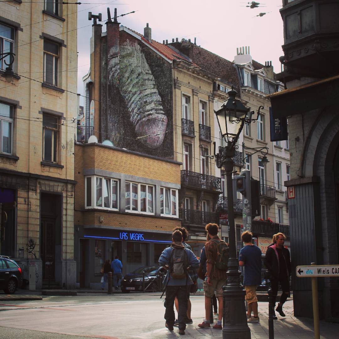 Mural of a phallus near La Barrière de Saint-Gilles (photo by @pazpradenas/Instagram)