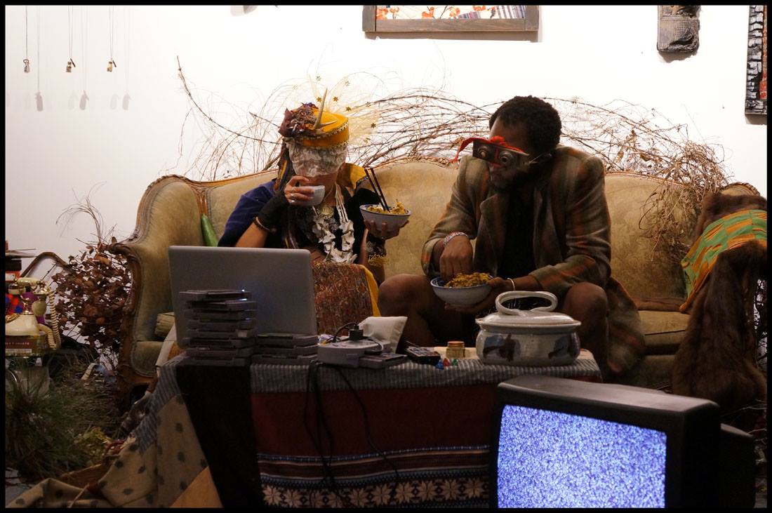 Installation view of <em/>Basil Kincaid / Audrey Simes: R3clamation : Inward Quest at Hoffman LaChance Contemporary