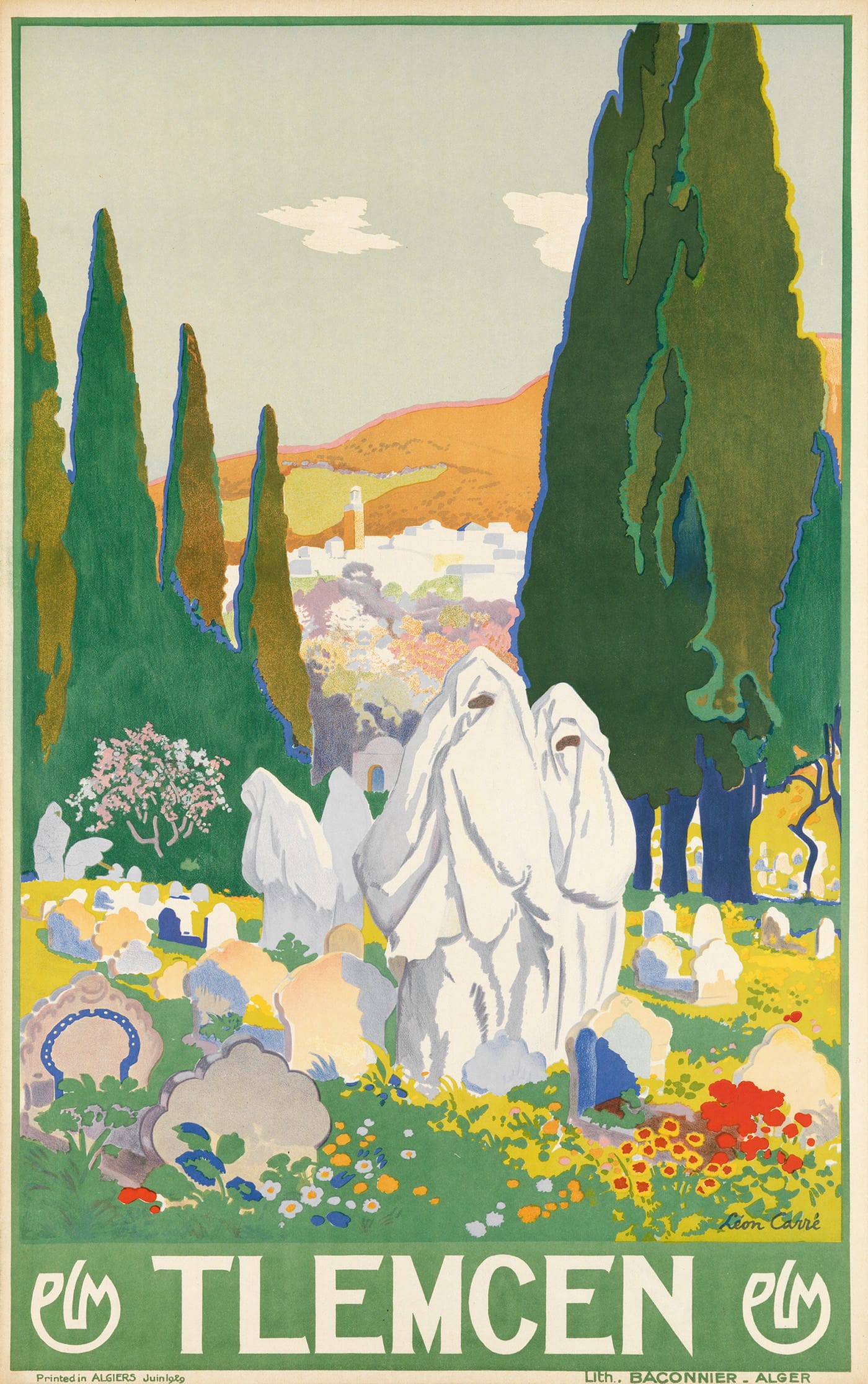 Léon Carré, "Tlemcen / PLM" (1929), estimate $1,200 to $1,800