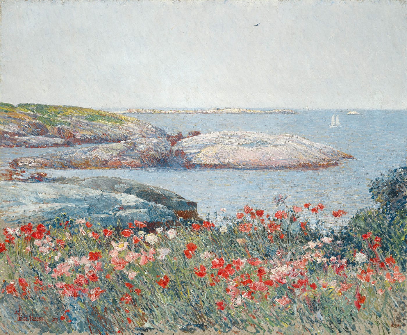 Childe Hassam, “Poppies, Isles of Shoals” (1891), oil on canvas. National Gallery of Art, Washington, gift of Margaret and Raymond Horowitz (image courtesy National Gallery of Art)