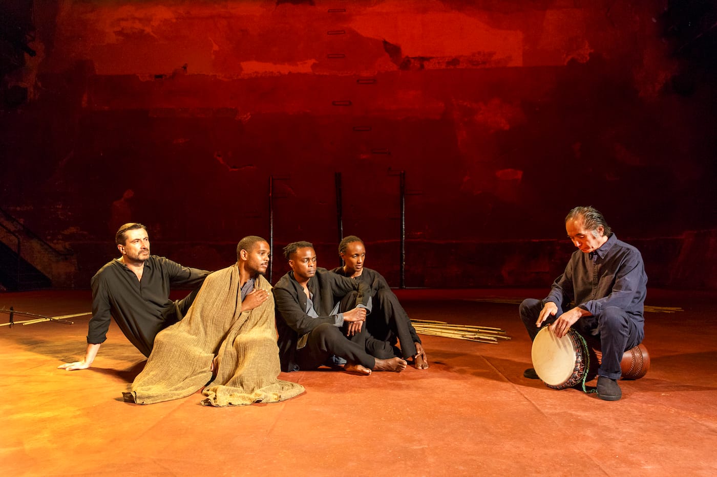 Sean O'Callaghan, Jared McNeill, Ery Nzaramba, Carole Karemera, and Toshi Tsuchitori in 'Battlefield'