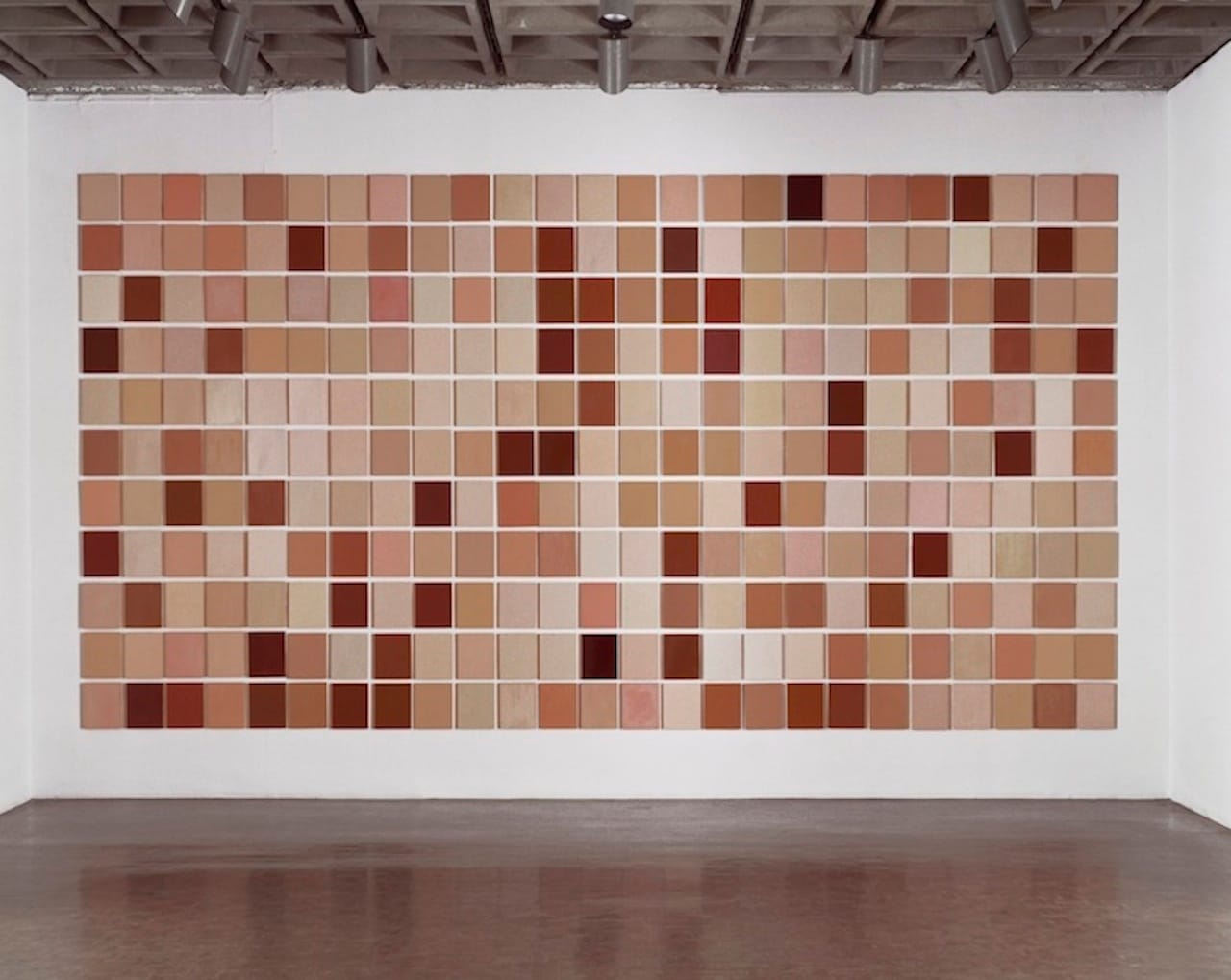 Synecdoche by Byron Kim, as exhibited in the 1993 Whitney Biennial. Photo by Dennis Cowley.