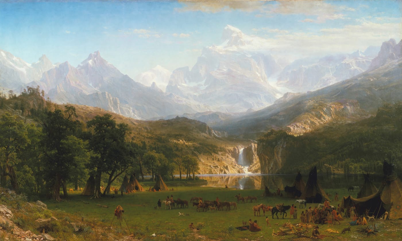 Albert Bierstadt, "The Rocky Mountains, Lander's Peak" (1863), oil on canvas, which features in the "Recent Acquisition" episode (via Metropolitan Museum of Art/Wikimedia)