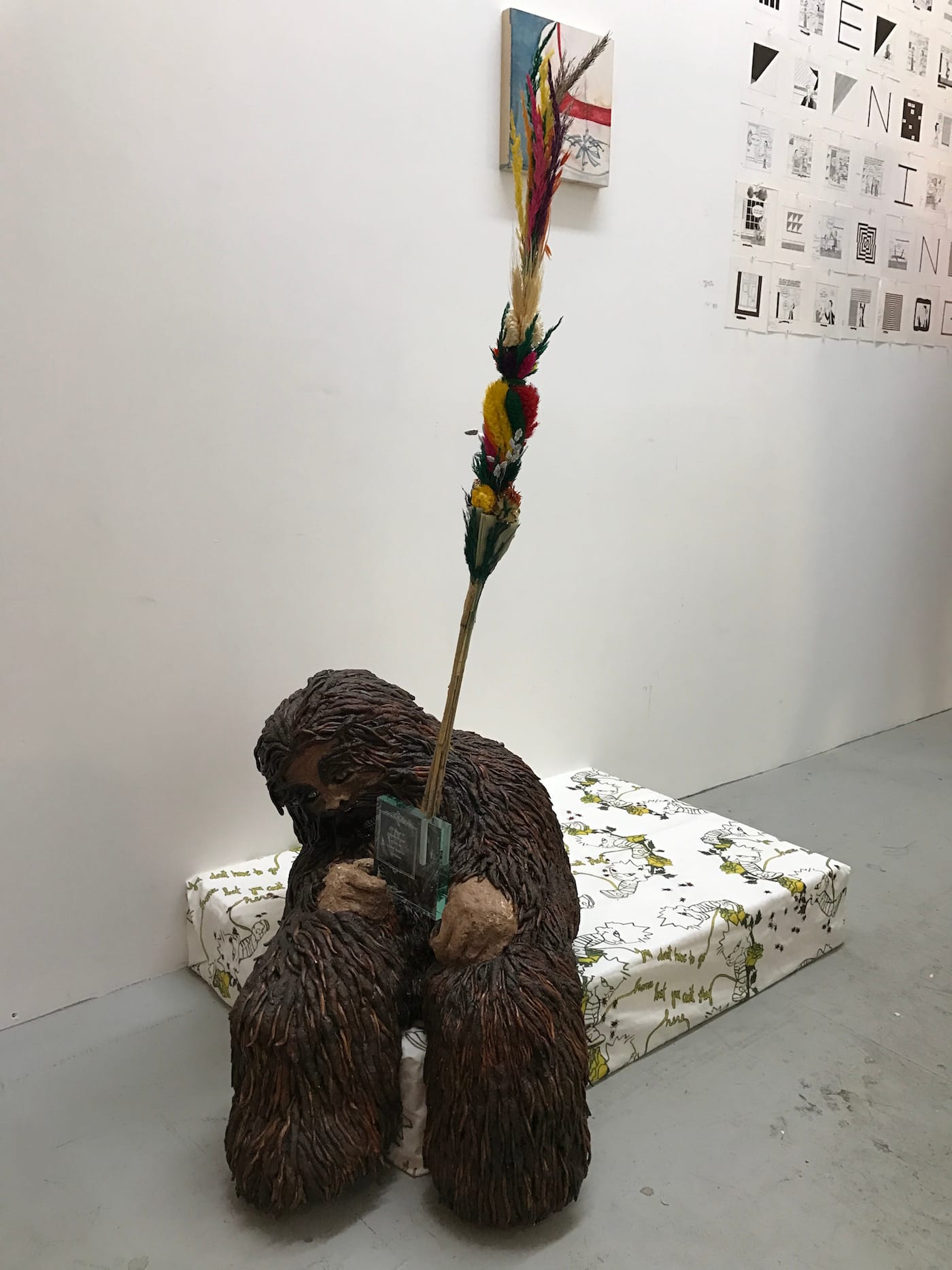 Works in Gina Dawson's studio (photo by Hrag Vartanian for Hyperallergic)