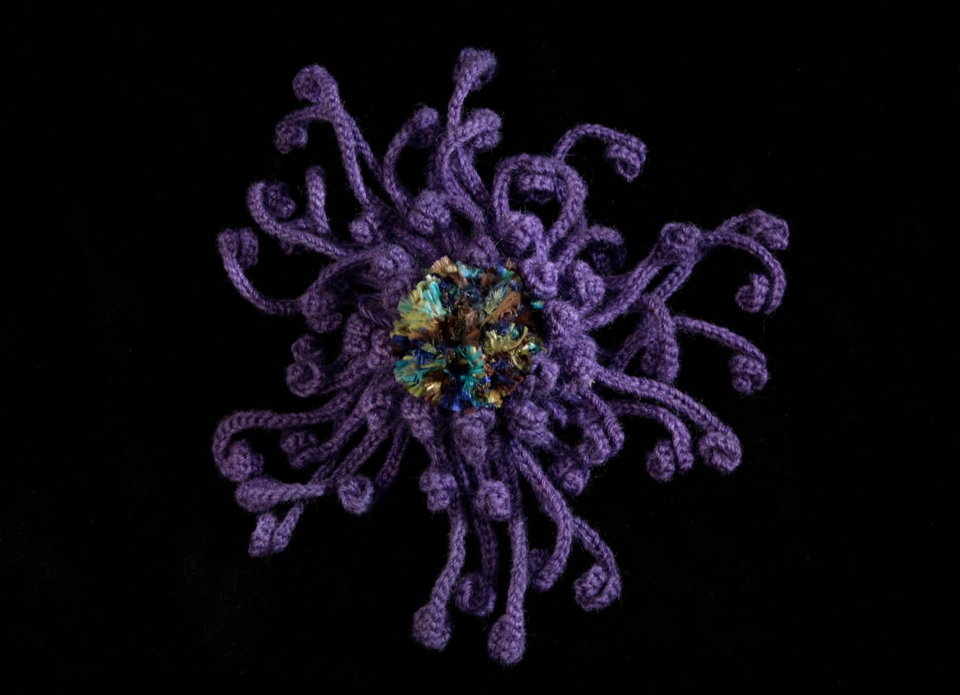 Work from the Institute For Figuring's "Crochet Coral Reef" project (2005-ongoing) (courtesy the Institute For Figuring)