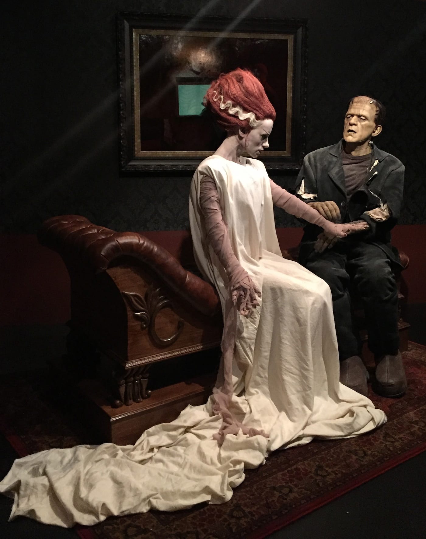 Mike Hill, "The Bride and the Monster" (c. 1996), bronze, from Guillermo del Toro: At Home with Monsters.