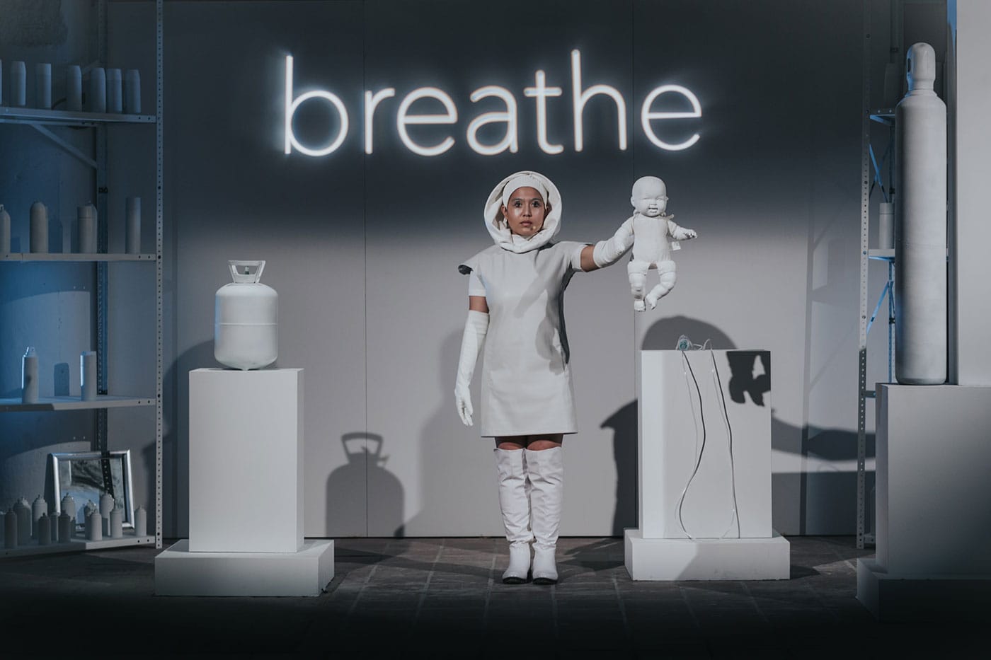 Carolina Do selling artisanal air in Doomocracy.