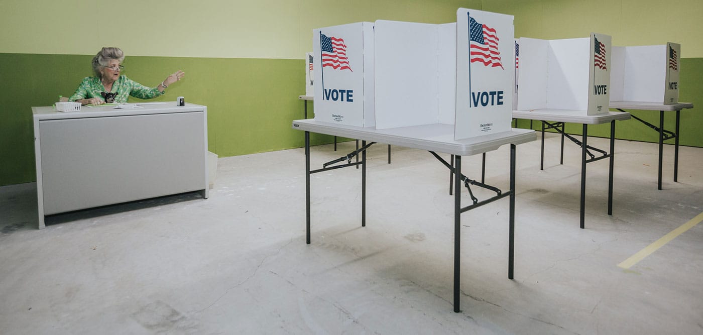 The voting room in Doomocracy (photo by Will Star Shooting Stars Pro)