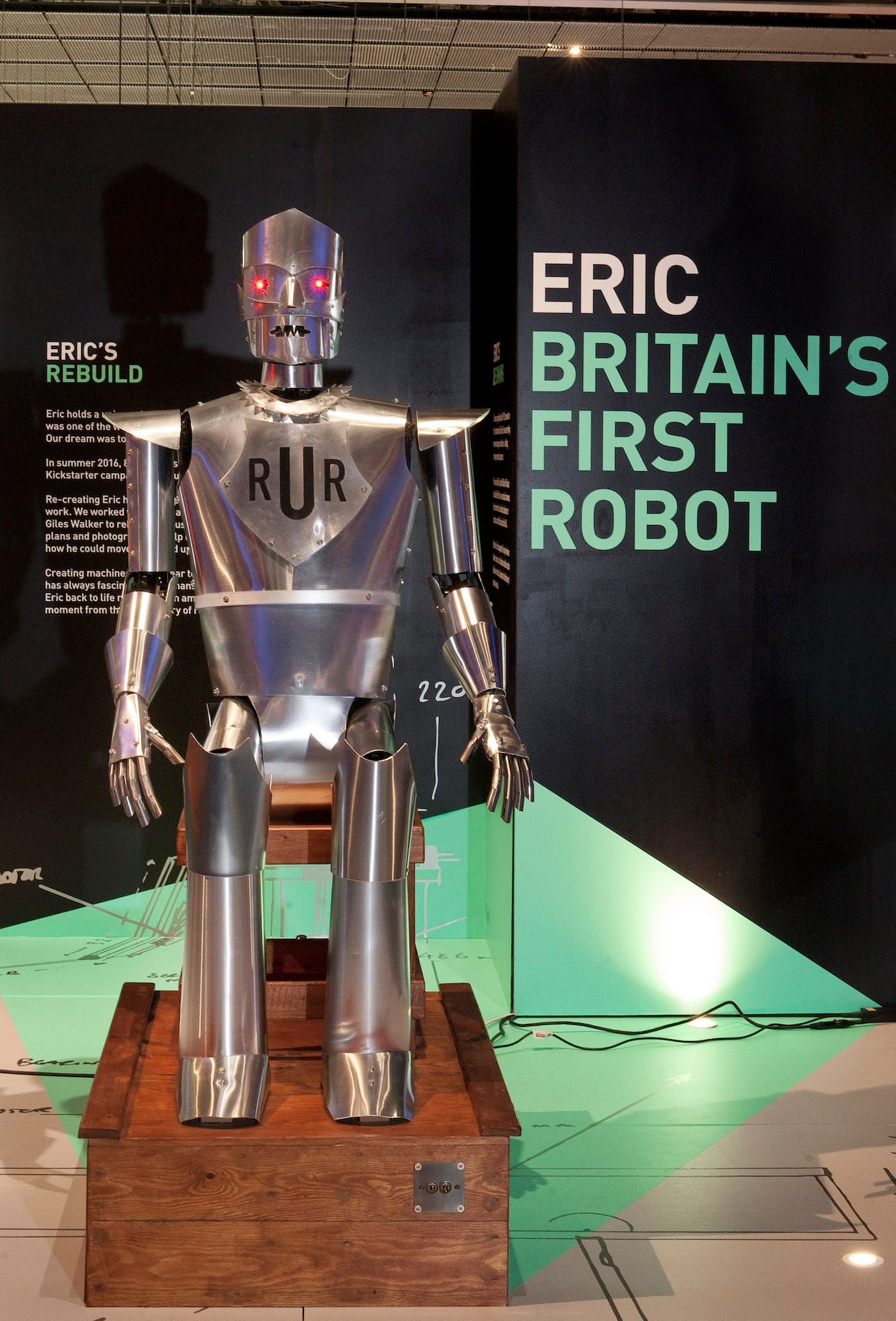 Replica of Eric the robot on view at the Science Museum in London (courtesy Science Museum)