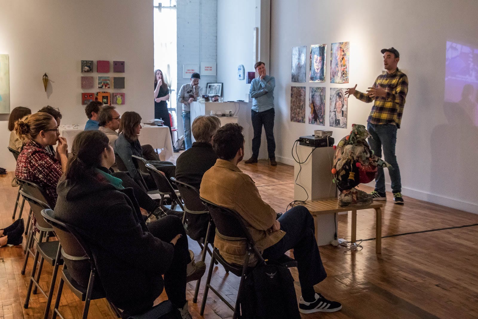A view of the 10 minute talks event at Theodore:Art