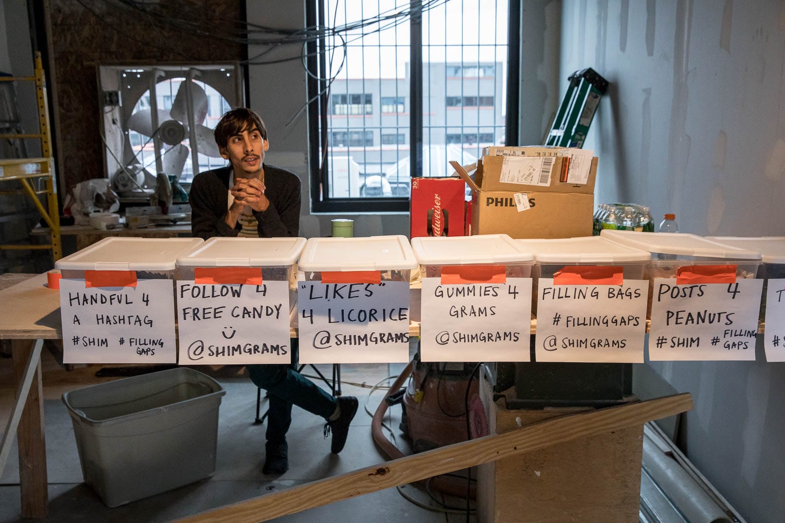 Part of Shim's display at ArtHelix