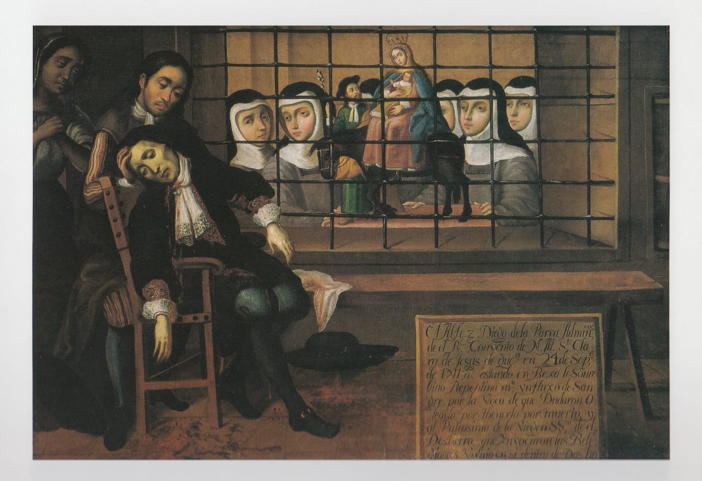 Exvoto of Lieutenant Diego de la Parra, 1711, 101 x 142 cm. Museo Nacional de Arte_INBA, Secretaría de Cultura, Mexico