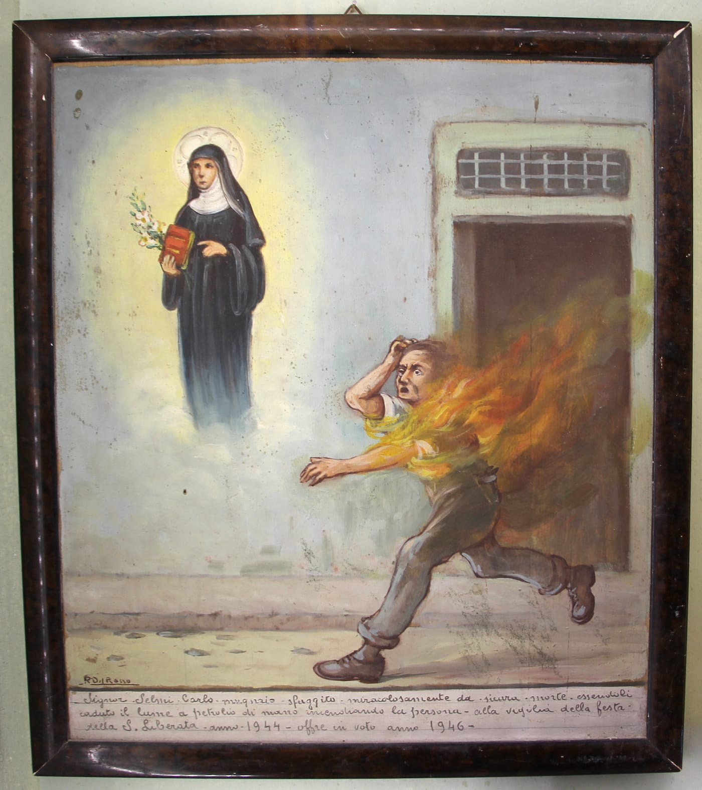 Ex voto in Tuscany for a man who survived being caught on fire (via Sailko/Wikimedia)