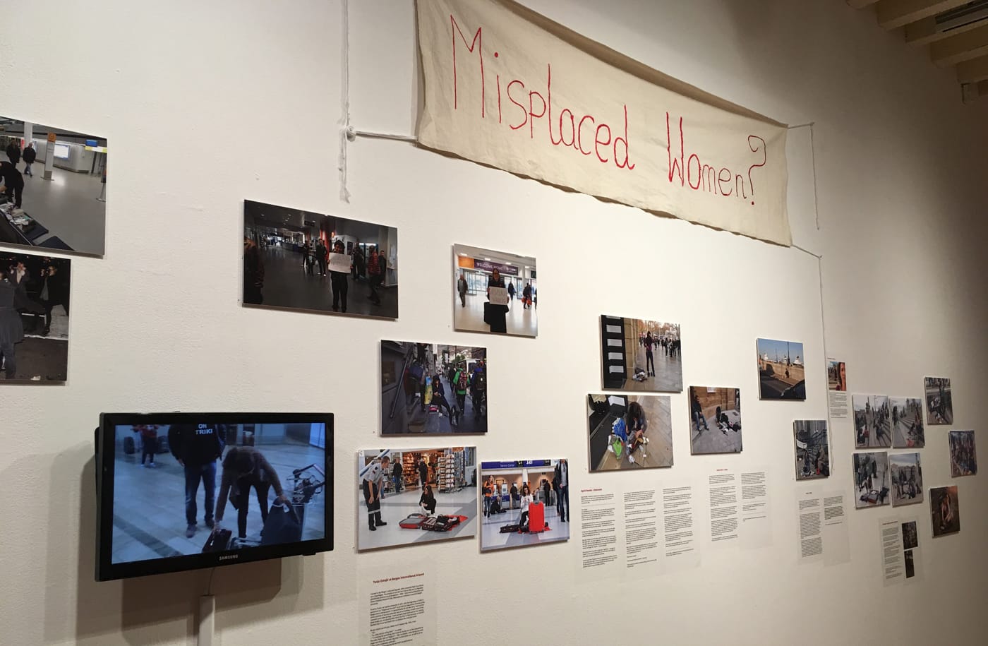 Installation view, Tanja Ostojić, Misplaced Women? (All photos by author for Hyperallergic.)