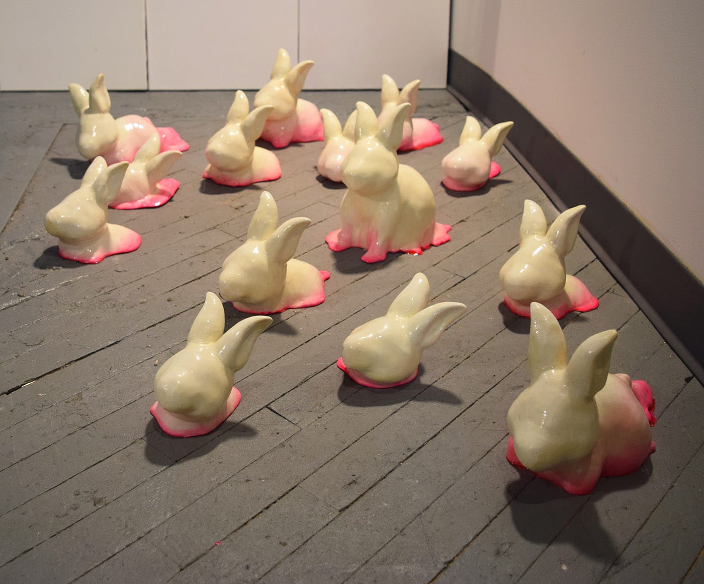 Works by Soo Yun in her studio at 540 President Street