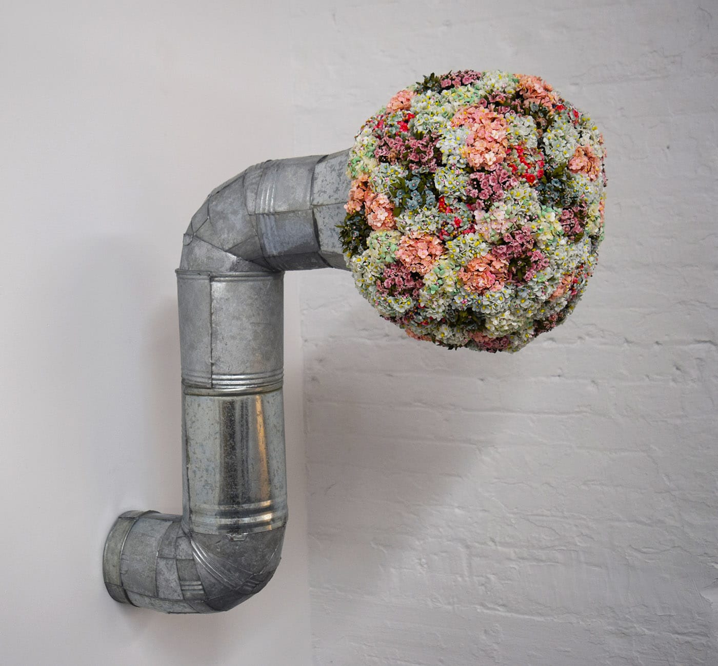 Rachel Selekman, "Burst 4 (Taking Stock 2)" (2016) in her studio at 540 President Street