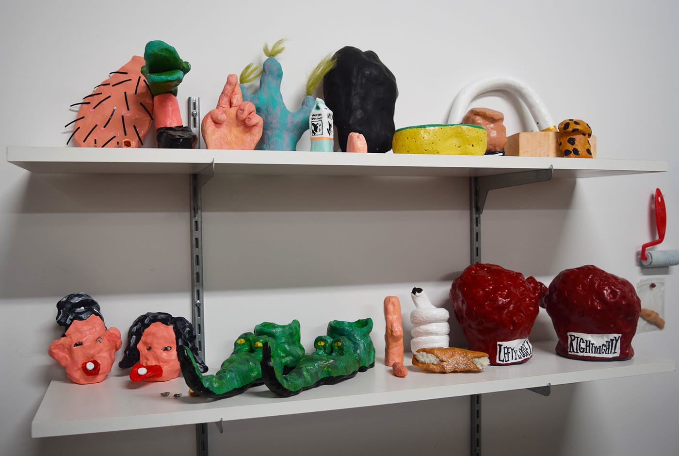 Sculptures by Crys Yin in her studio at 540 President Street