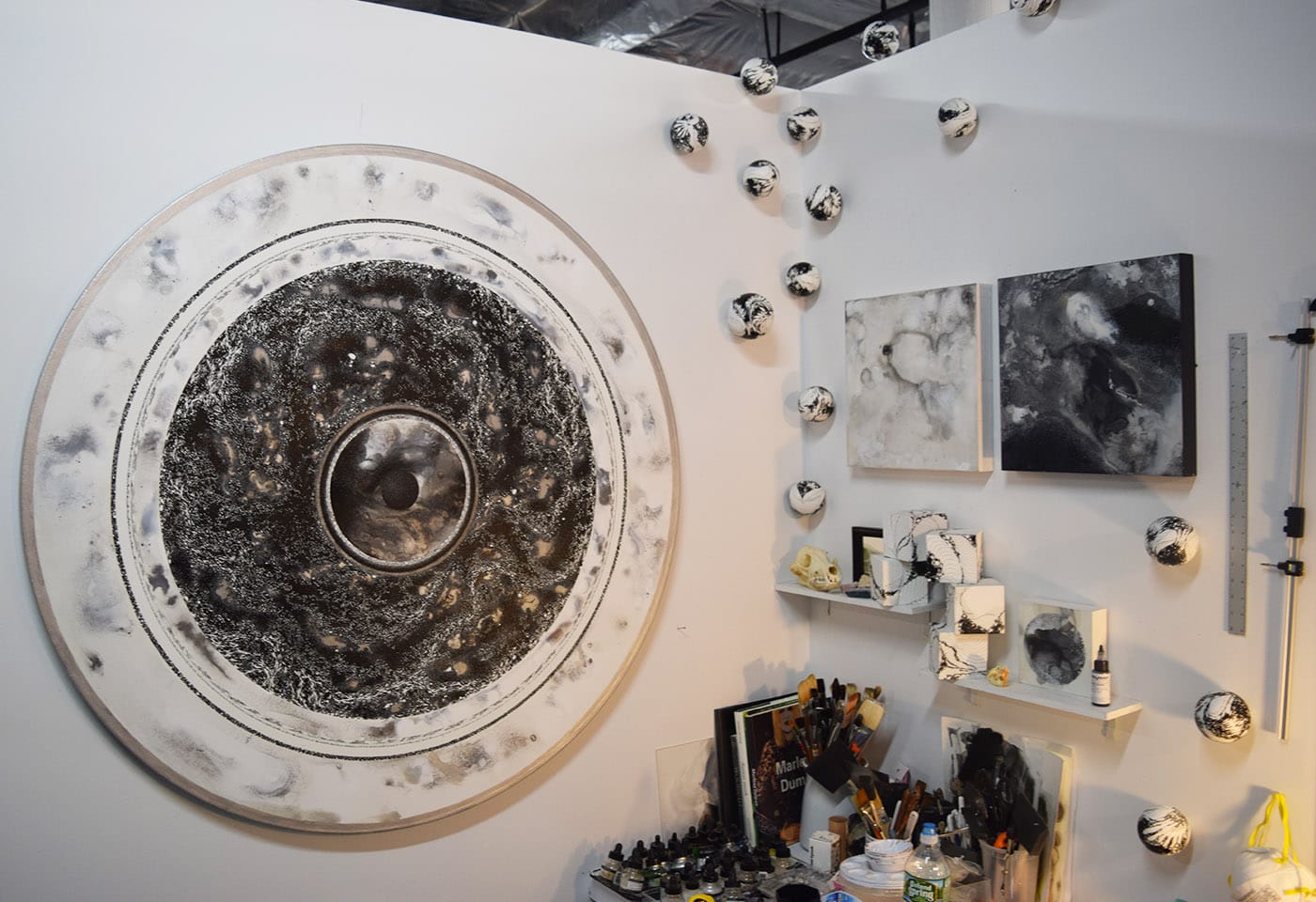 Works by Ai Campbell in her studio at 540 President Street