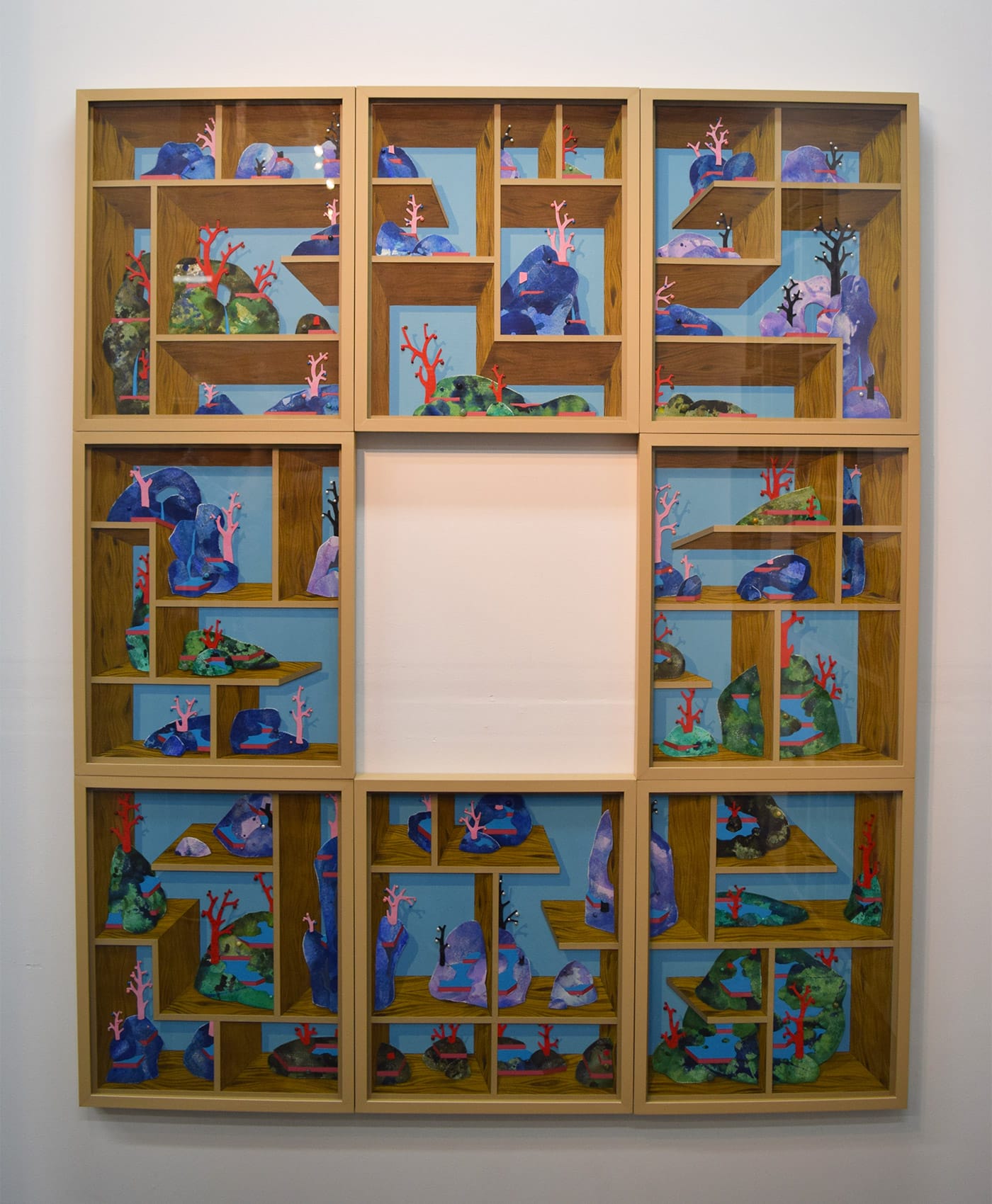 A new mixed media work by Patrick J. Campbell in his studio at 131 8th Street