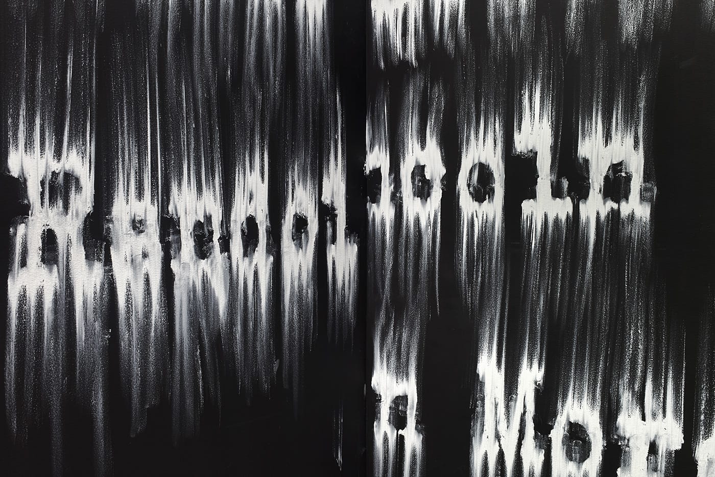 Detail of Gary Simmons, "Ghost Reels" (2016)