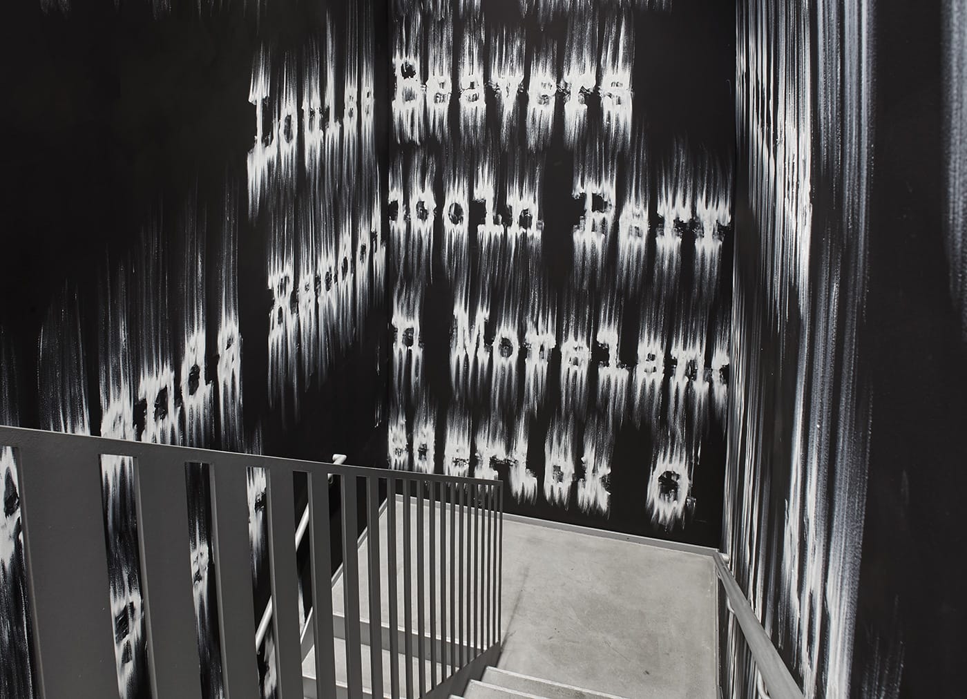 Another view of Gary Simmons, "Ghost Reels" (2016)