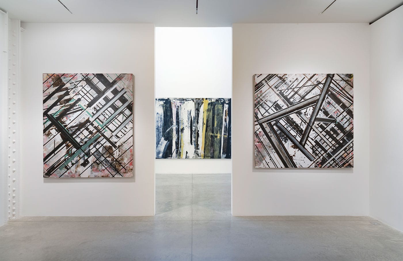 Installation view, 'Ed Moses: Painting as Process' at Albertz Benda (click to enlarge)