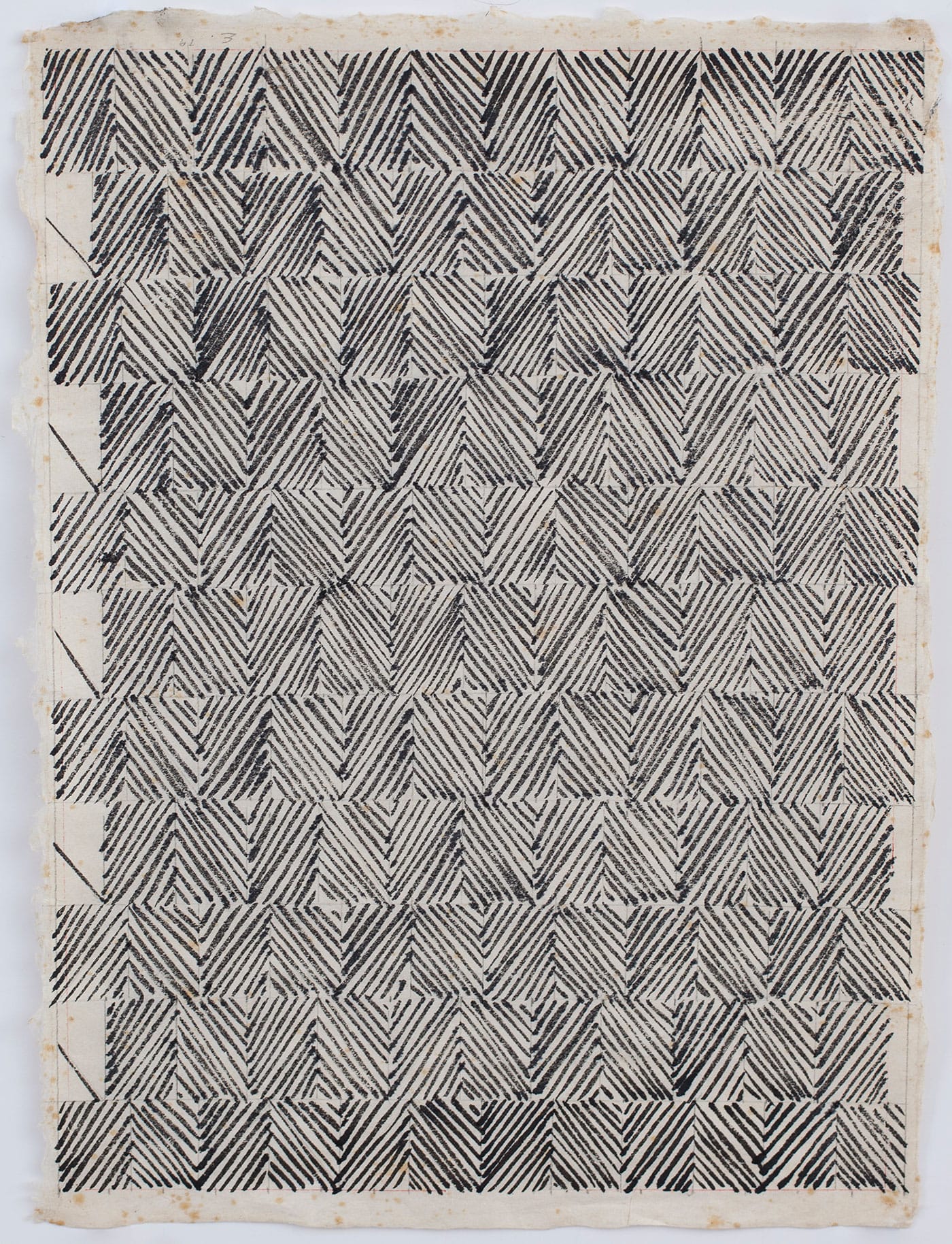 Ed Moses, "Untitled" (1979), ink on handmade paper, 17 1/4 x 12 3/4 inches