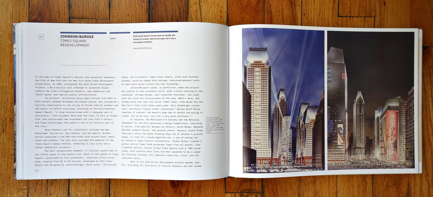 Pages from 'Never Built New York' (photo by the author for Hyperallergic)