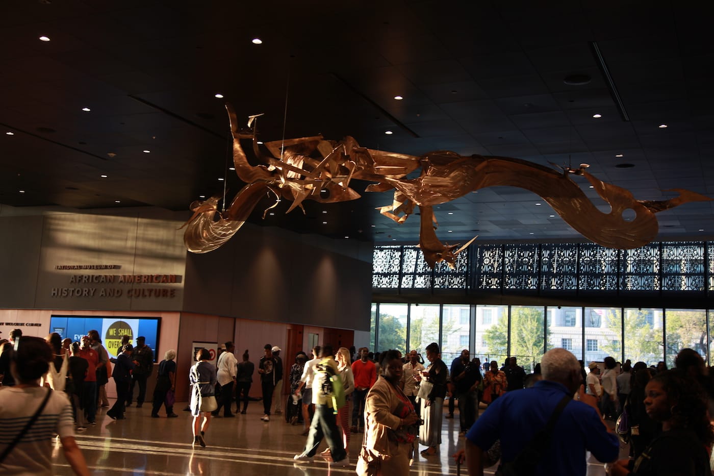 The lobby of the National Museum of African American History and Culture