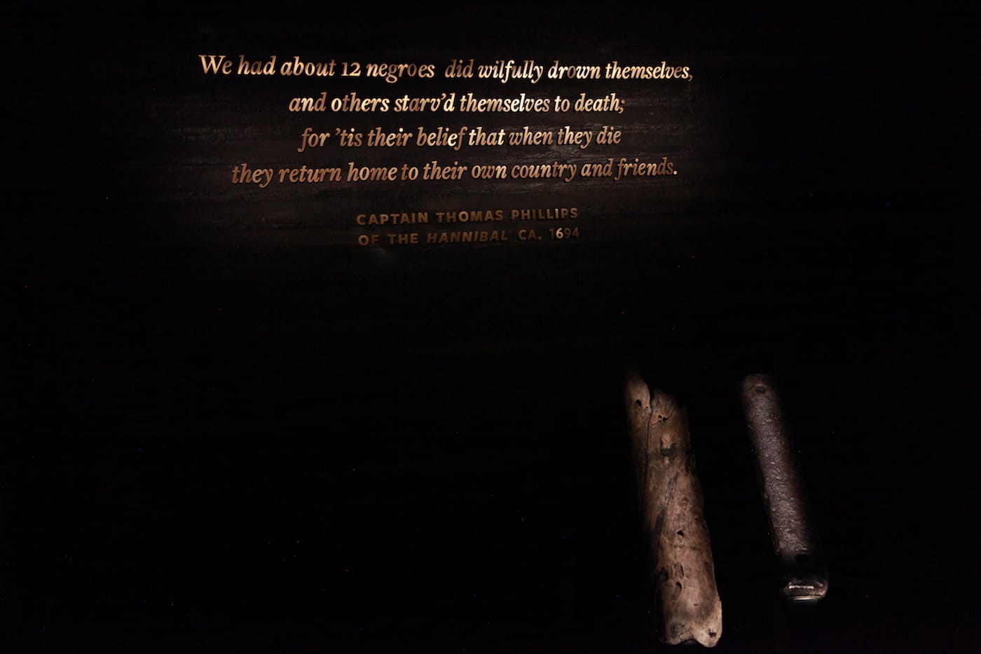 Part of the historical displays in the the National Museum of African American History and Culture