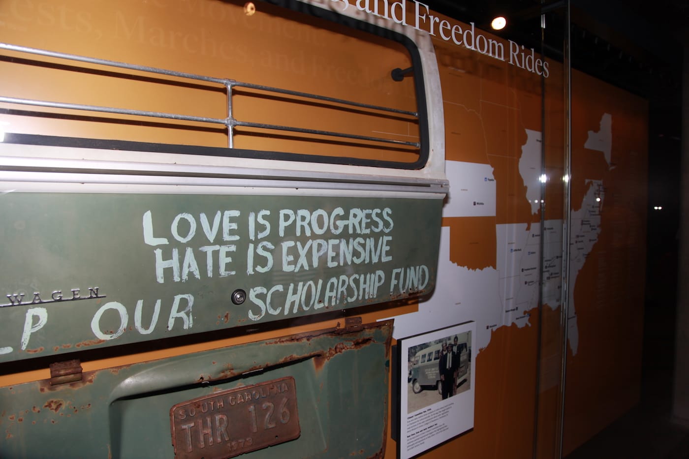 Part of the historical displays in the the National Museum of African American History and Culture