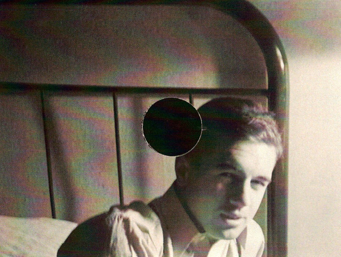 William E. Jones, Punctured, 2010, sequence of digital files, black and white, silent, 4:56.