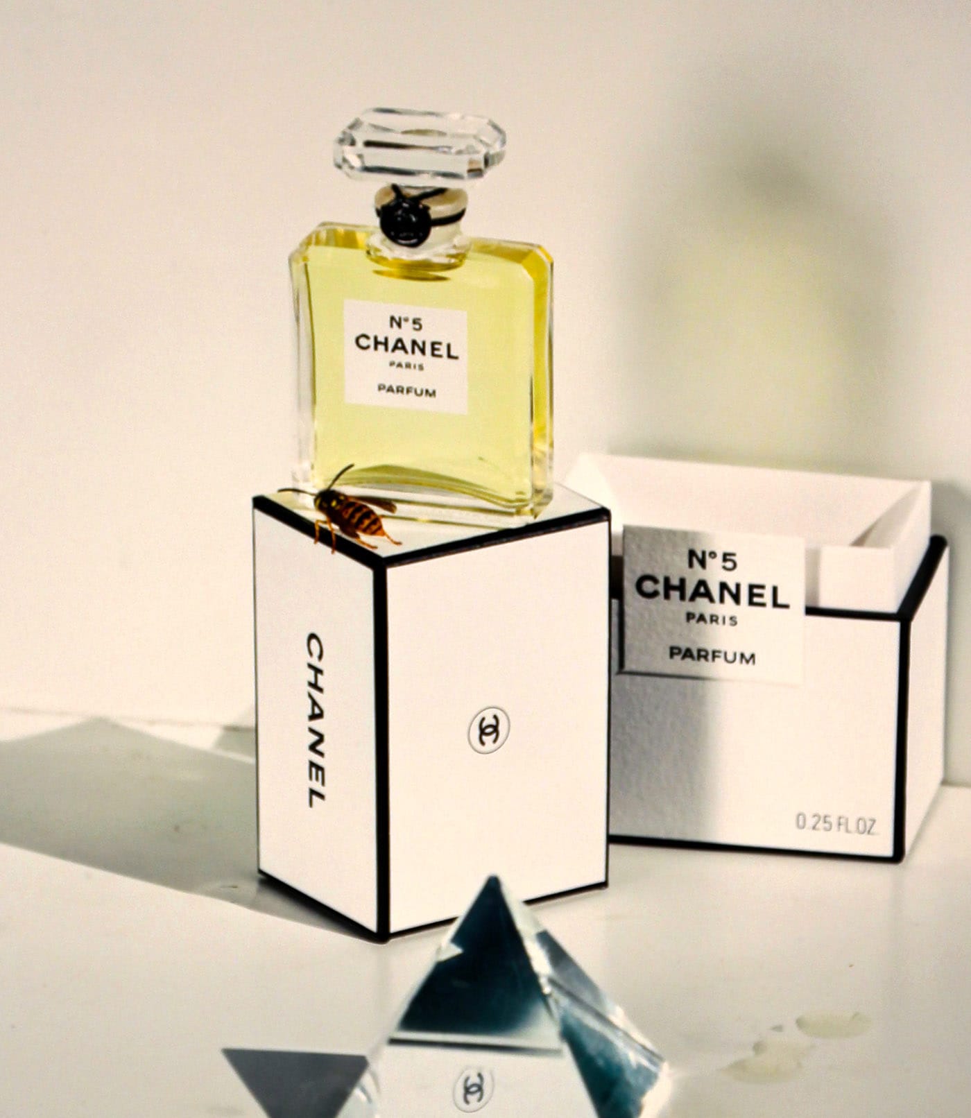 Roe Ethridge, Chanel No.5 with Yellow Jacket, 2008-2013. Detail view.