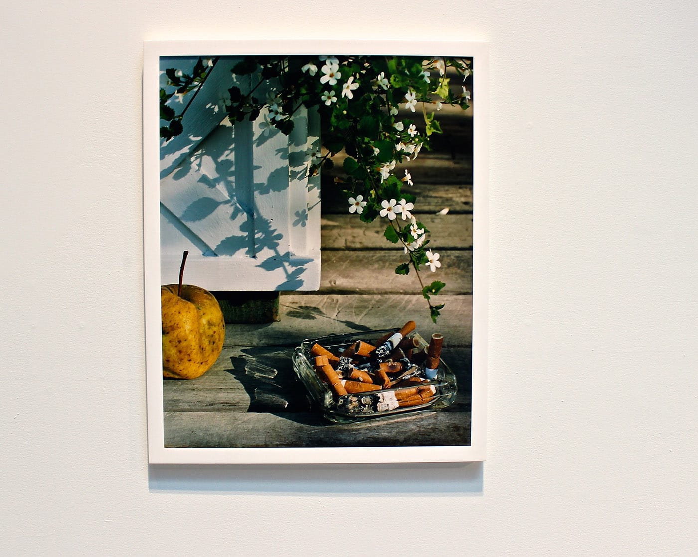 Roe Ethridge, Apple and Cigarettes, 2004-2006. Installation view.