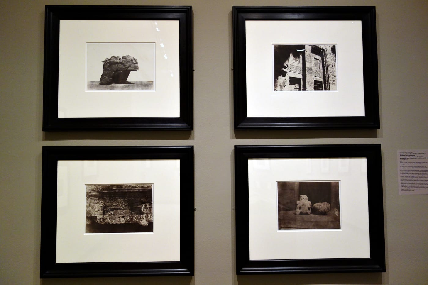 Installation view of 'Faith and Photography: Auguste Salzmann in the Holy Land' (photo by the author for Hyperallergic)