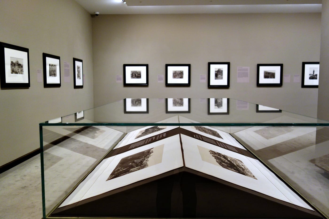 Installation view of 'Faith and Photography: Auguste Salzmann in the Holy Land' (photo by the author for Hyperallergic)