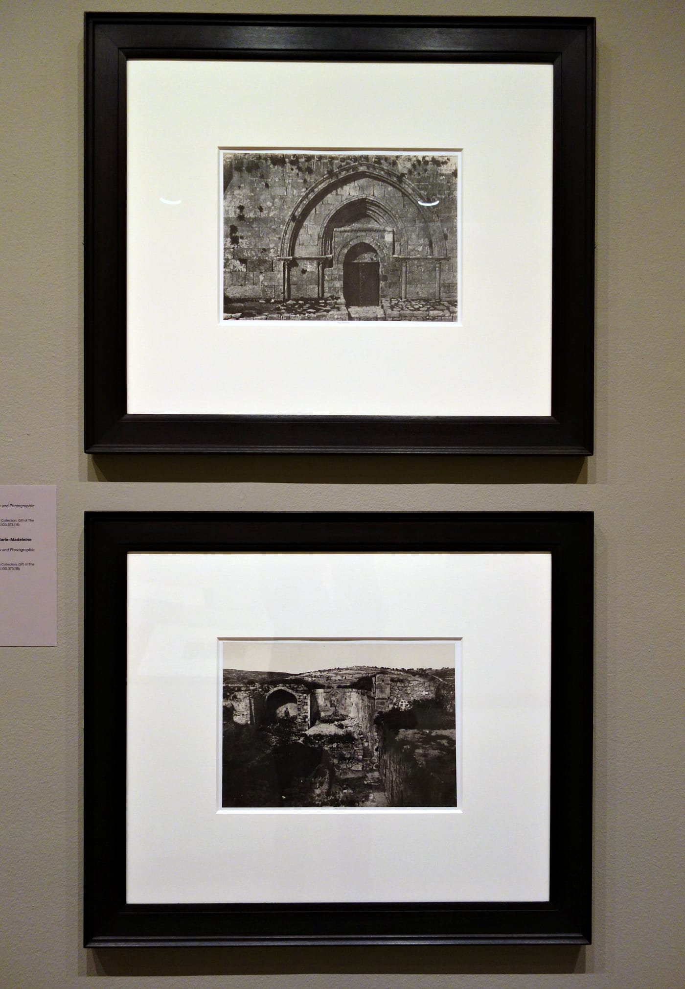 Installation view of 'Faith and Photography: Auguste Salzmann in the Holy Land' (photo by the author for Hyperallergic)