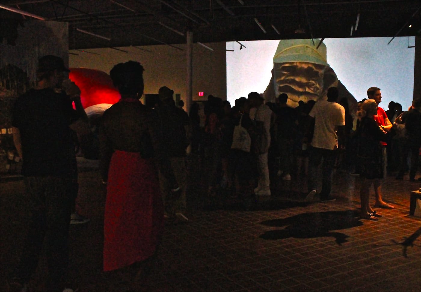 Video still during Moon Medicin performance.