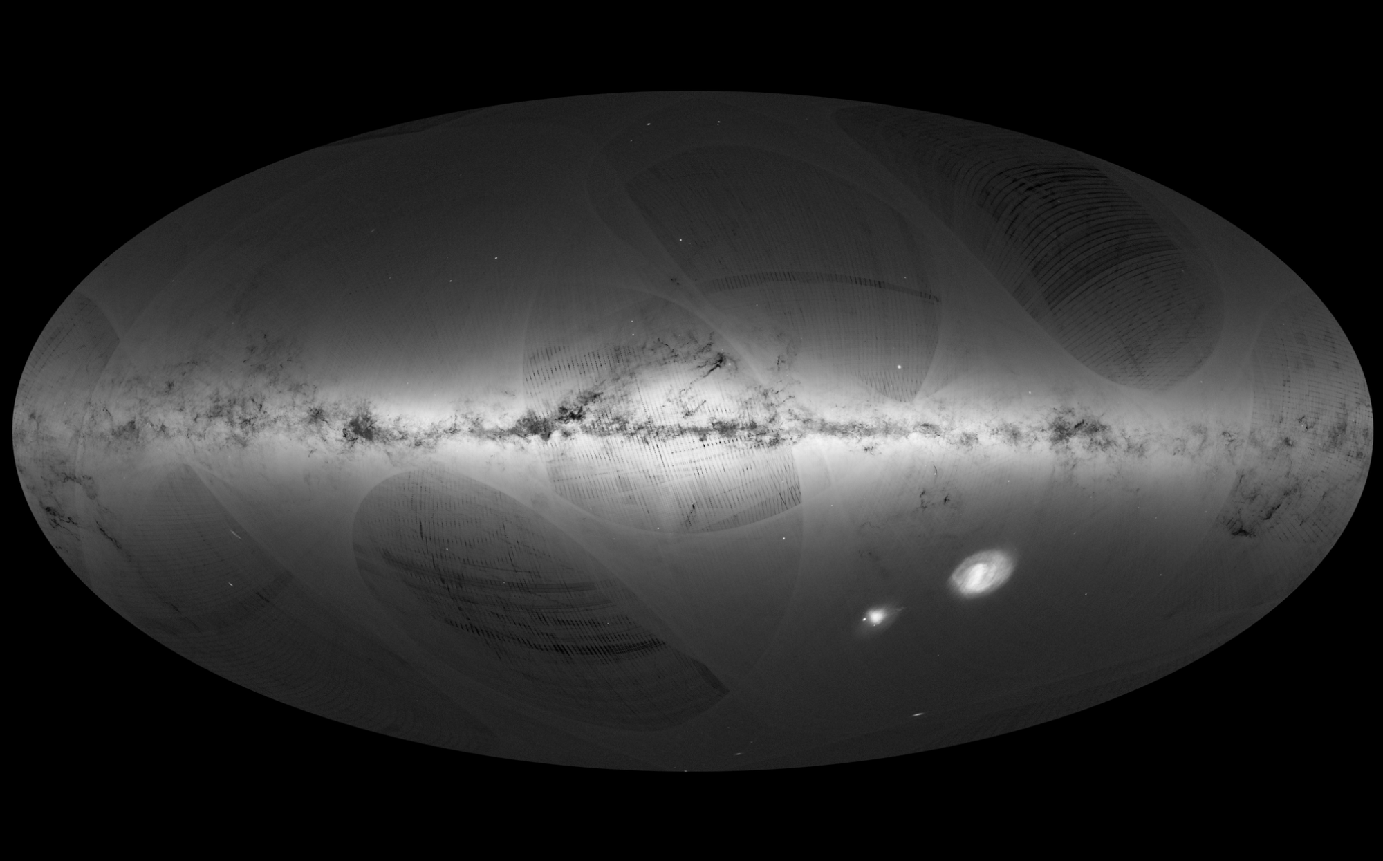 A map created by the European Space Agency’s Gaia space telescope that shows a billion stars in the Milky Way. (via European Space Agency)